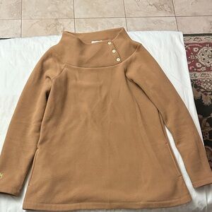 Dudley Stephens Camel Cowl Neck Sweater